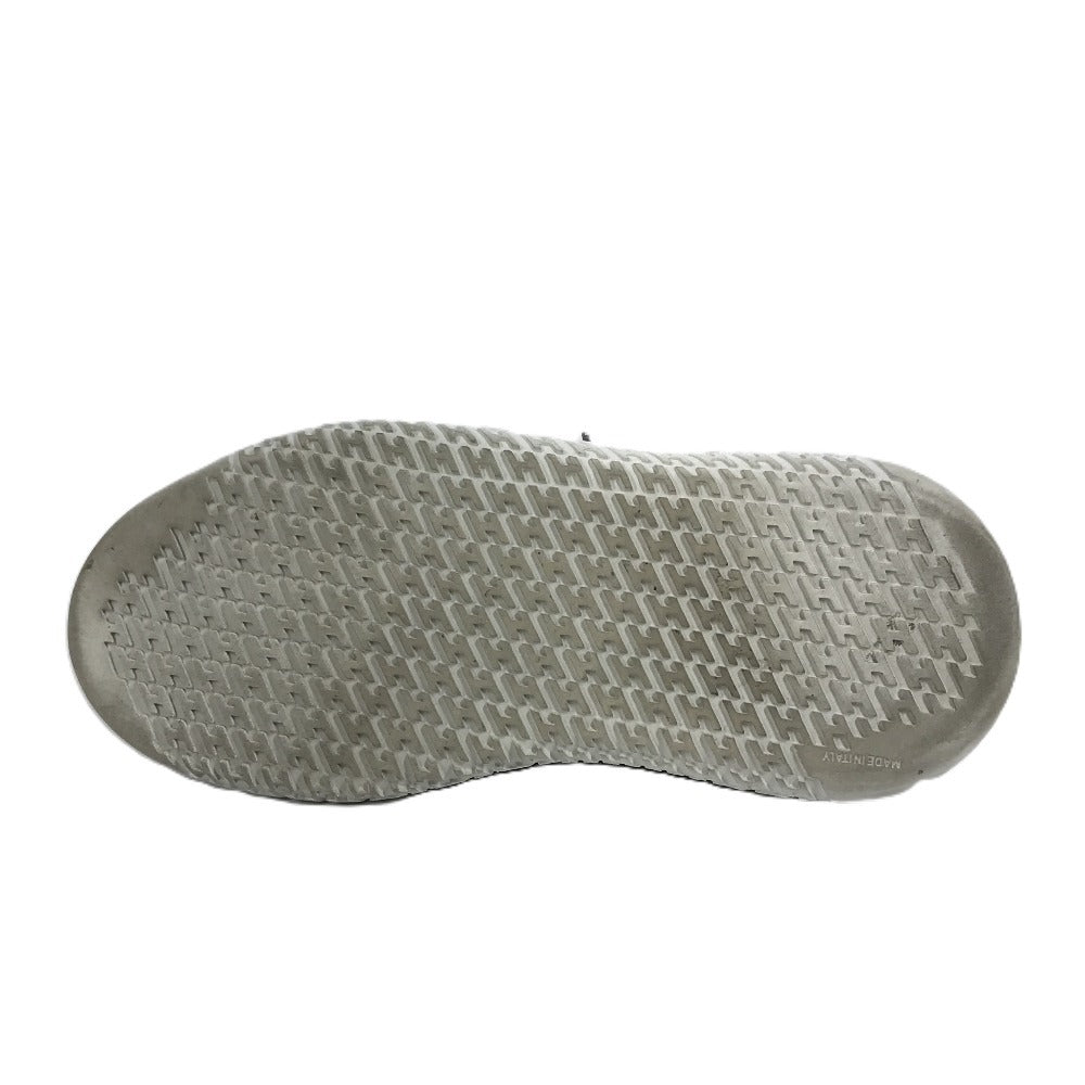 HERMES Logo Duel Shoes Sneakers Women's Rubber Silver