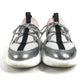 HERMES Logo Duel Shoes Sneakers Women's Rubber Silver