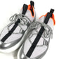 HERMES Logo Duel Shoes Sneakers Women's Rubber Silver