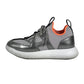 HERMES Logo Duel Shoes Sneakers Women's Rubber Silver