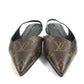 LOUIS VUITTON Monogram Logo Ballet Flats, Flat Pumps, Women's, Brown, Monogram Canvas