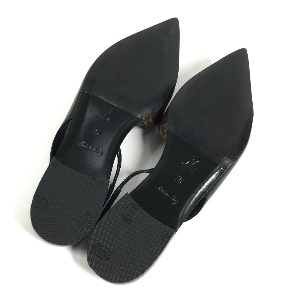 LOUIS VUITTON Monogram Logo Ballet Flats, Flat Pumps, Women's, Brown, Monogram Canvas