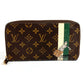 LOUIS VUITTON M60035 Monogram Groom Zippy Organizer Bellboy Long Wallet, Round Zipper, Monogram Canvas, Unisex, Green