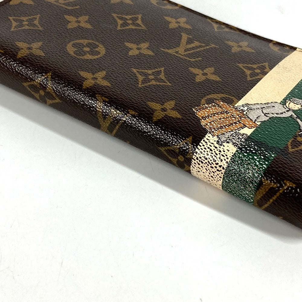 LOUIS VUITTON M60035 Monogram Groom Zippy Organizer Bellboy Long Wallet, Round Zipper, Monogram Canvas, Unisex, Green