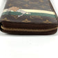 LOUIS VUITTON M60035 Monogram Groom Zippy Organizer Bellboy Long Wallet, Round Zipper, Monogram Canvas, Unisex, Green