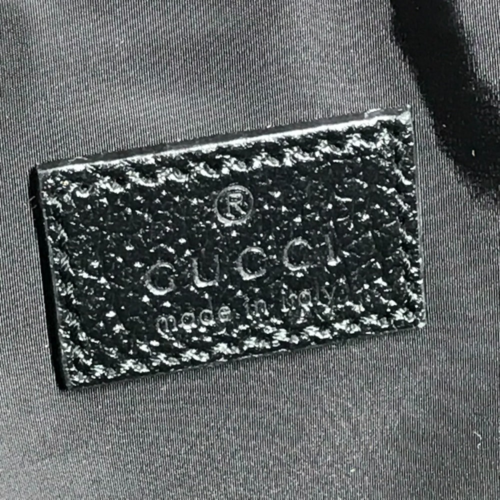 GUCCI 763287 GG Crystal Logo Sherry Line Tote Bag Handbag Coated Canvas Unisex Black