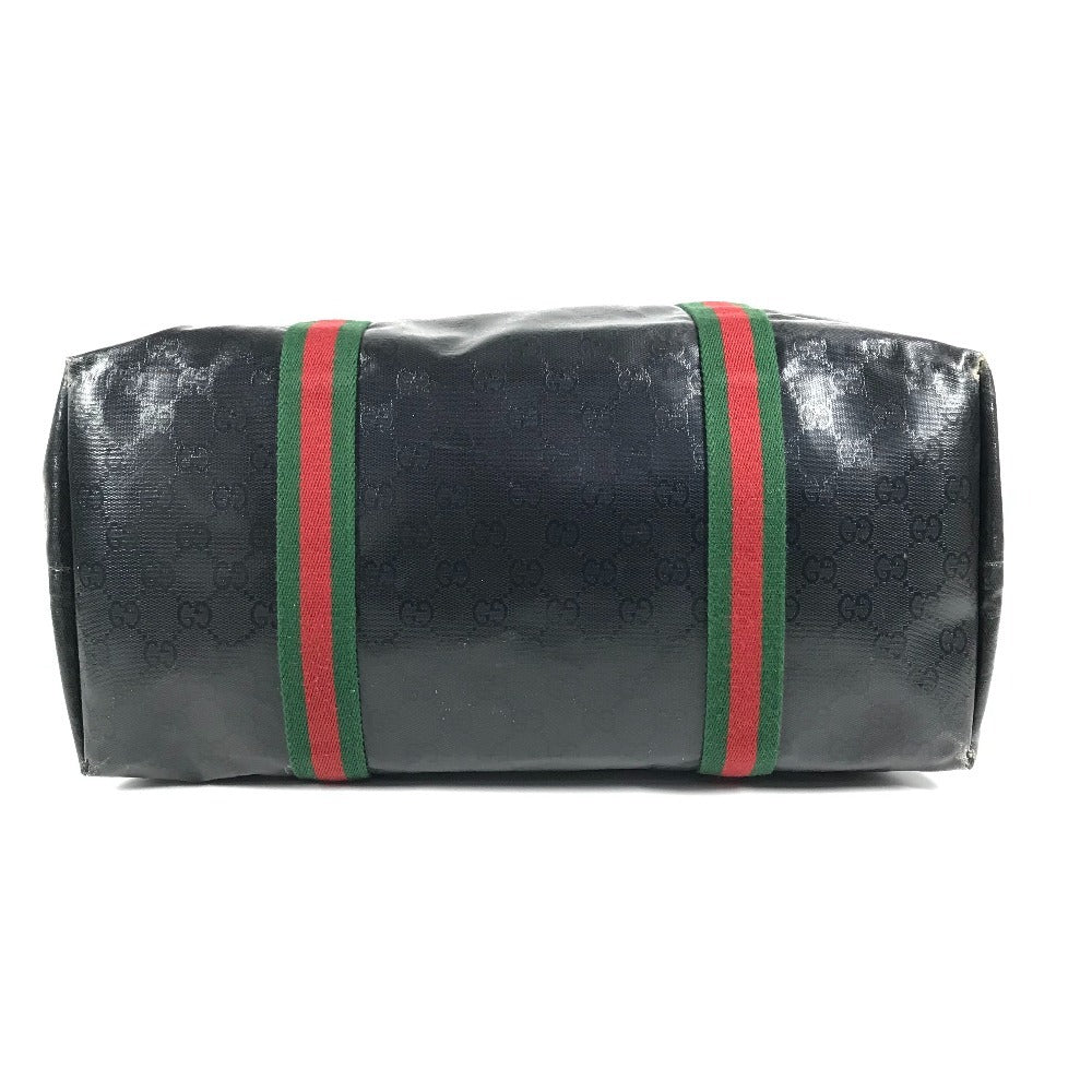 GUCCI 763287 GG Crystal Logo Sherry Line Tote Bag Handbag Coated Canvas Unisex Black
