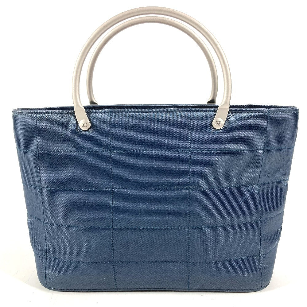 CHANEL CC Coco Mark Logo Metal Handle Bag Tote Bag Mini Bag Handbag Nylon Canvas Unisex Blue