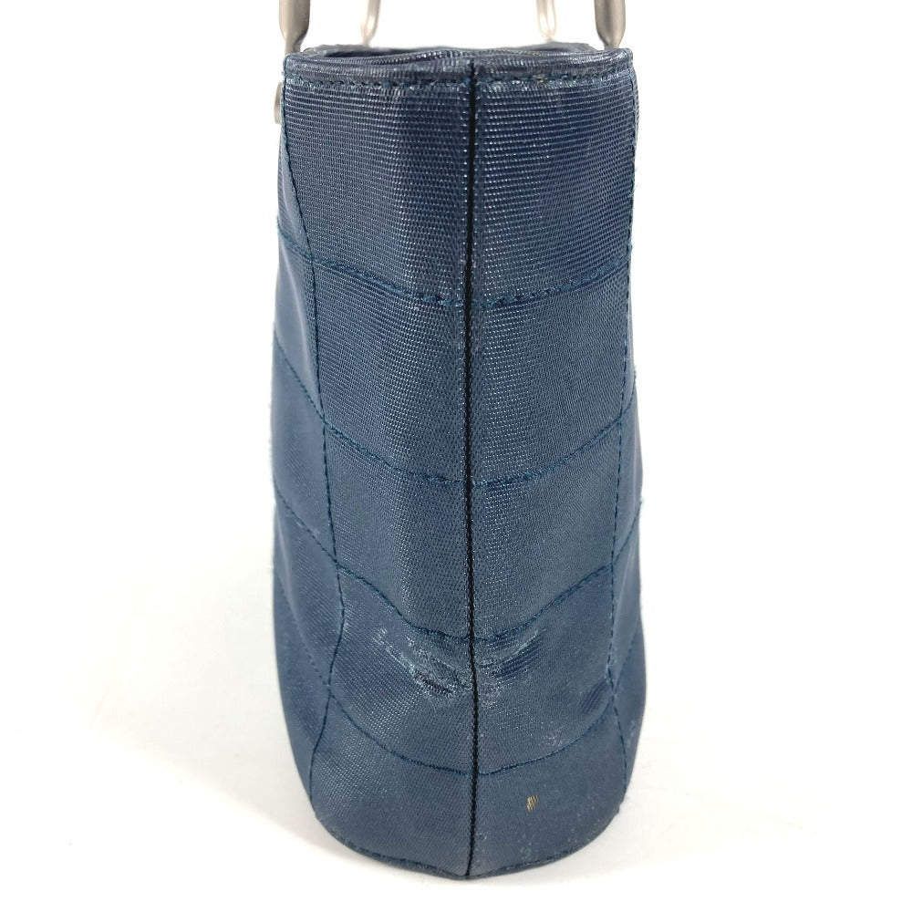 CHANEL CC Coco Mark Logo Metal Handle Bag Tote Bag Mini Bag Handbag Nylon Canvas Unisex Blue