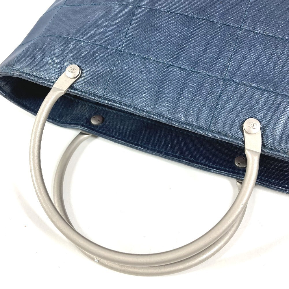 CHANEL CC Coco Mark Logo Metal Handle Bag Tote Bag Mini Bag Handbag Nylon Canvas Unisex Blue