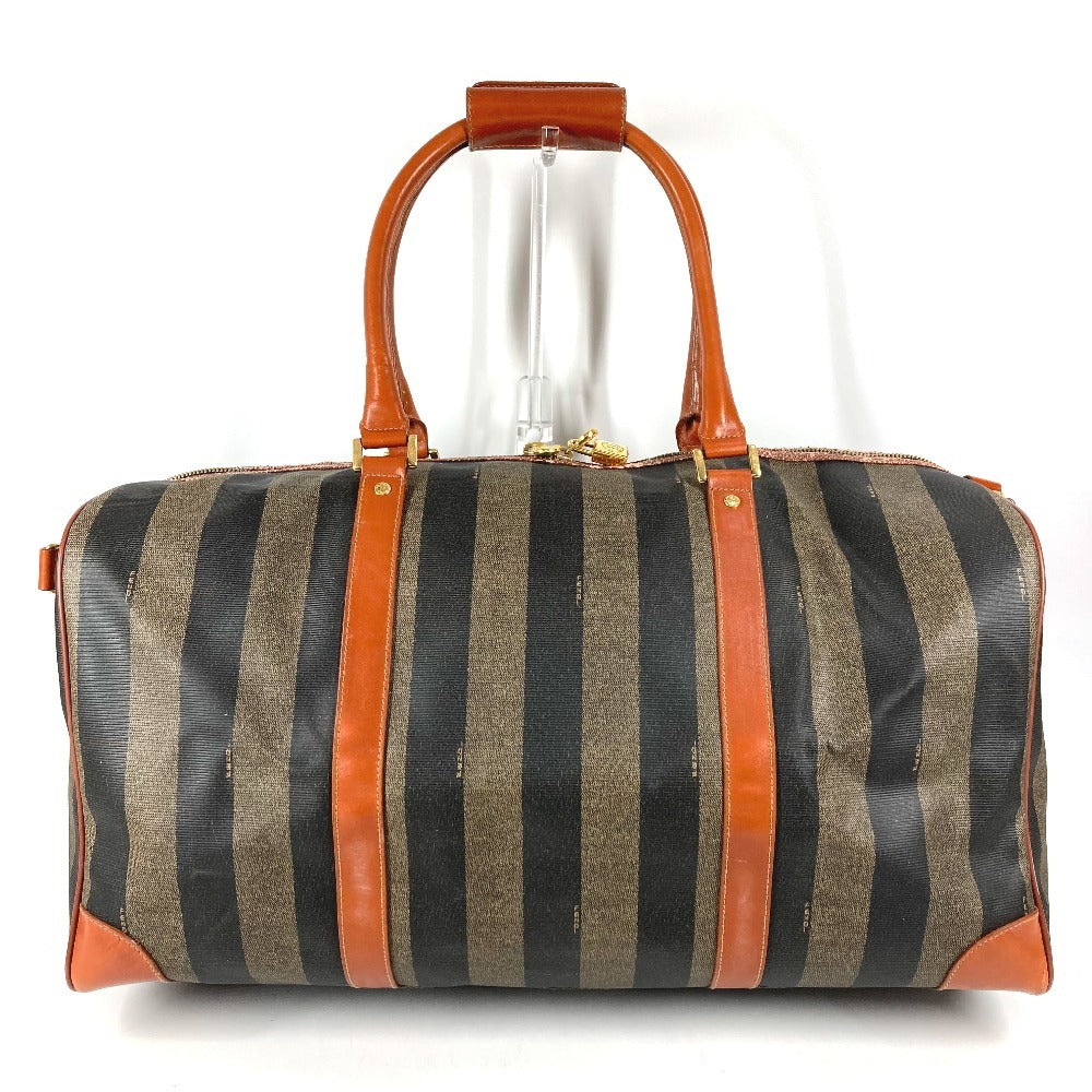 FENDI Vintage Pecan Bag Travel Bag Handbag Shoulder Bag 2-Way Bag Boston Bag PVC/Leather Unisex Khaki