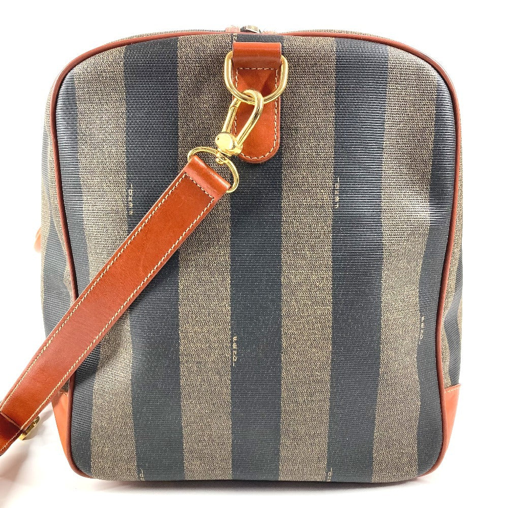 FENDI Vintage Pecan Bag Travel Bag Handbag Shoulder Bag 2-Way Bag Boston Bag PVC/Leather Unisex Khaki