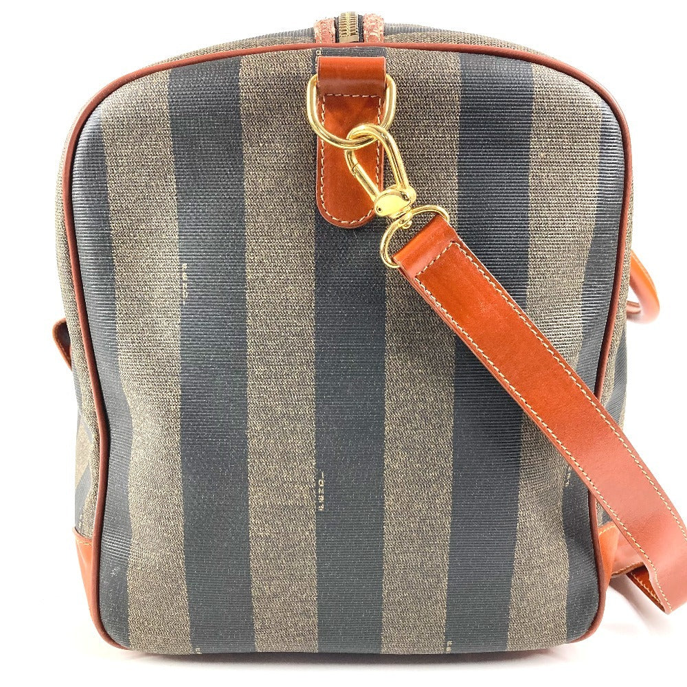 FENDI Vintage Pecan Bag Travel Bag Handbag Shoulder Bag 2-Way Bag Boston Bag PVC/Leather Unisex Khaki