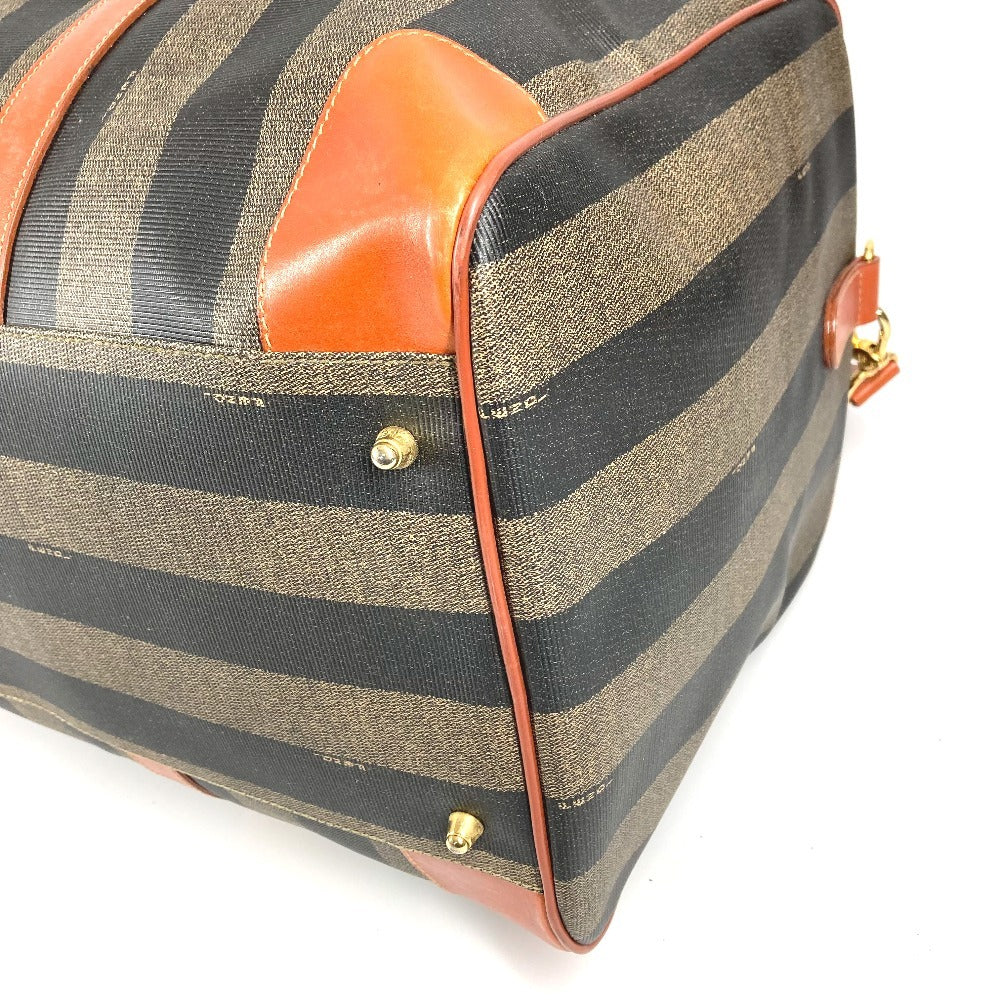 FENDI Vintage Pecan Bag Travel Bag Handbag Shoulder Bag 2-Way Bag Boston Bag PVC/Leather Unisex Khaki