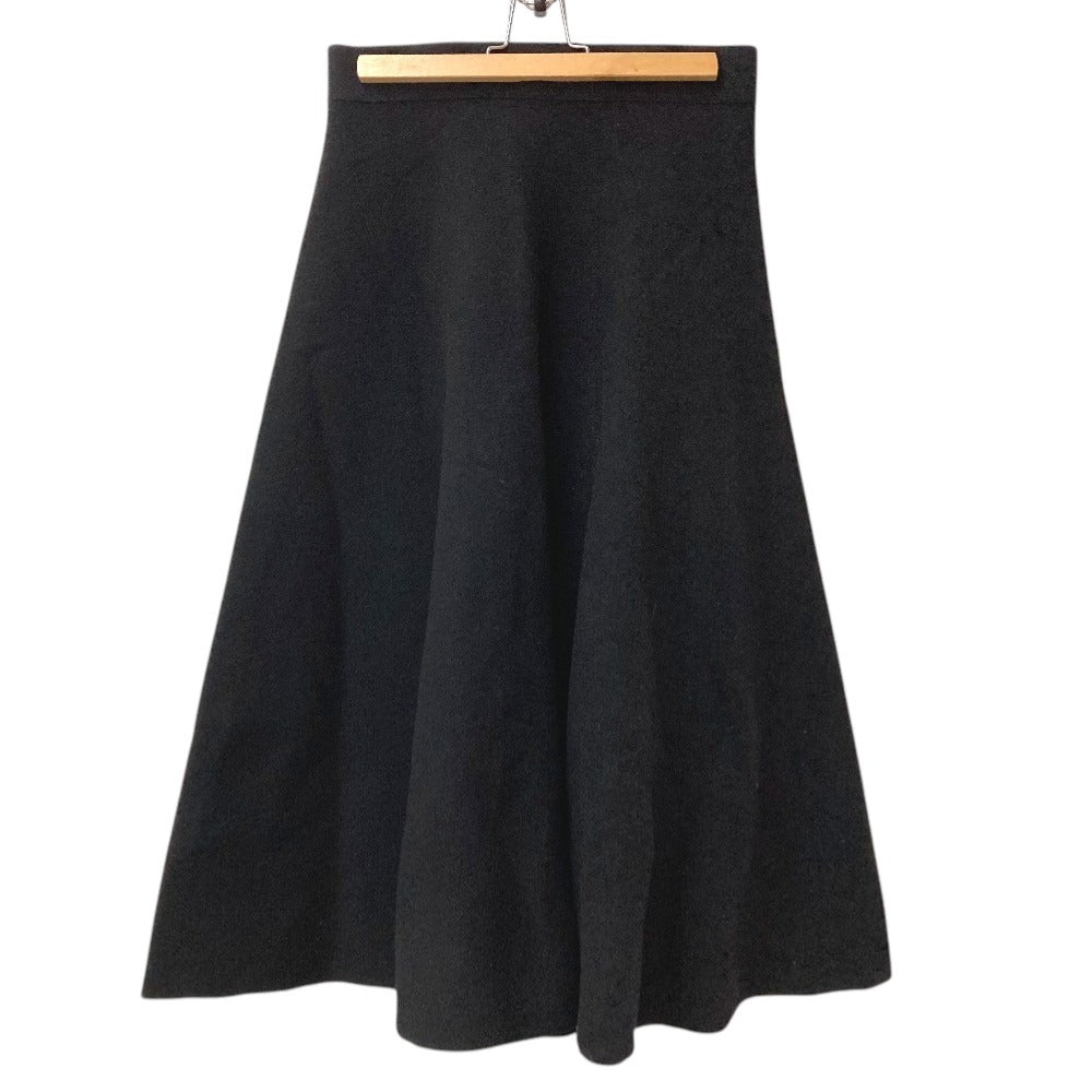 MONCLER Logo Patch GONNA TRICOT KNITWEAR SKIRT Apparel Long Skirt Wool Women's Black