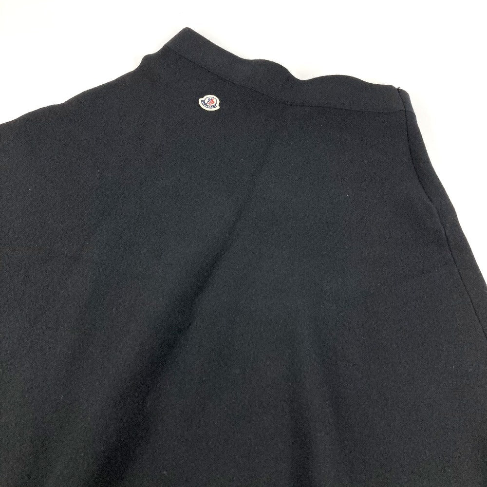 MONCLER Logo Patch GONNA TRICOT KNITWEAR SKIRT Apparel Long Skirt Wool Women's Black