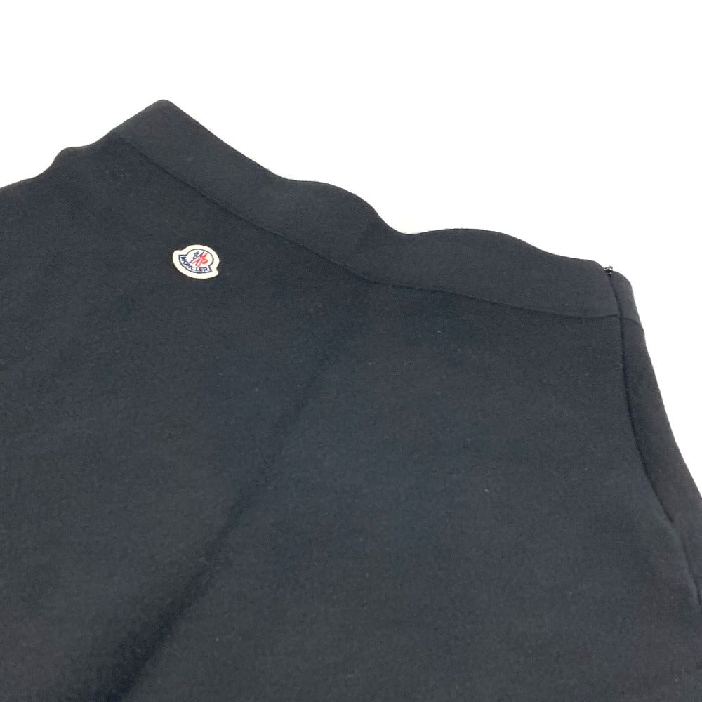 MONCLER Logo Patch GONNA TRICOT KNITWEAR SKIRT Apparel Long Skirt Wool Women's Black