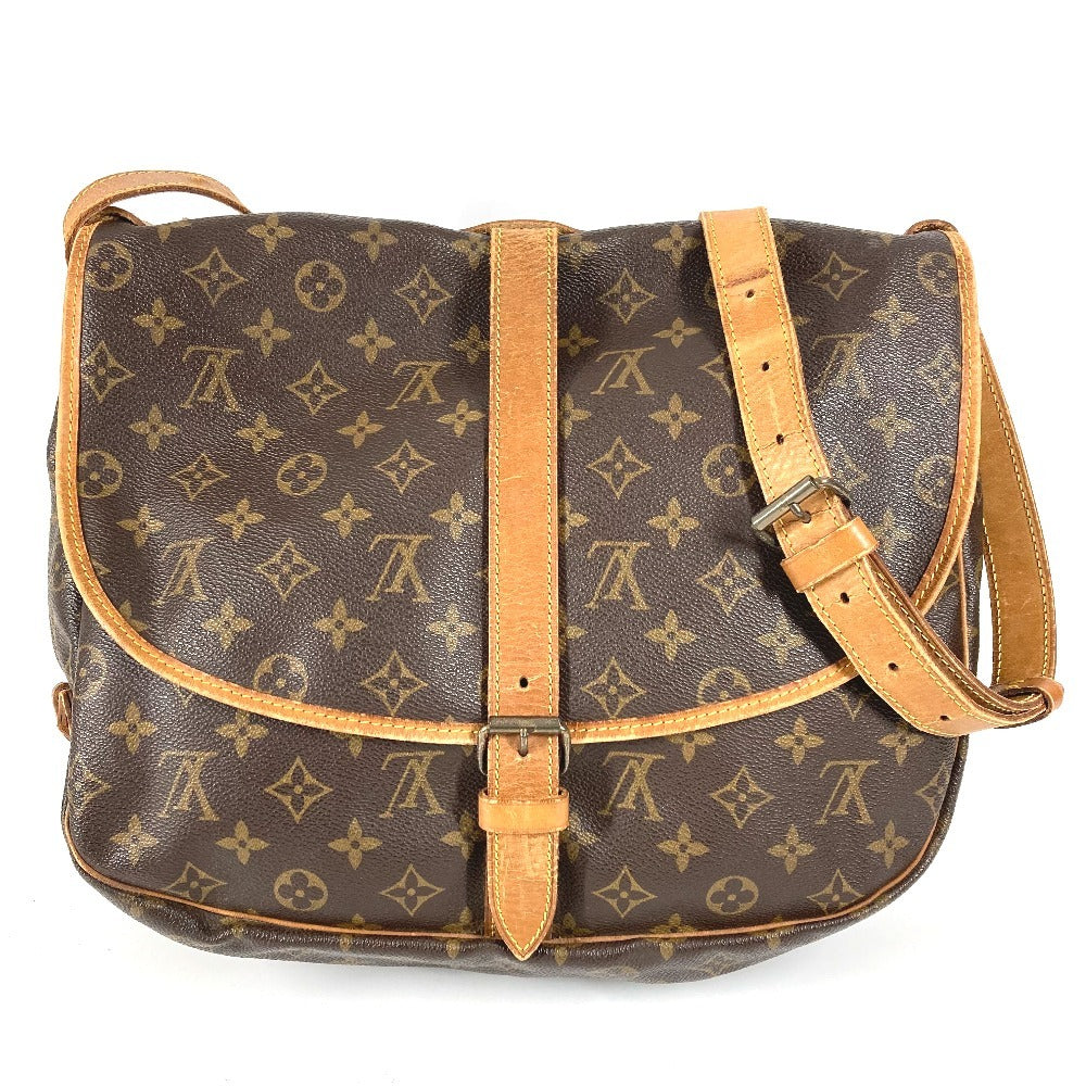 LOUIS VUITTON M42254 Monogram Saumur 35 Shoulder Bag, Crossbody Flap, Monogram Canvas, Unisex, Brown
