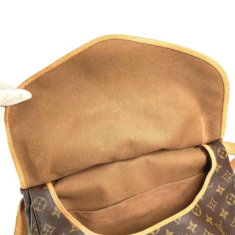 LOUIS VUITTON M42254 Monogram Saumur 35 Shoulder Bag, Crossbody Flap, Monogram Canvas, Unisex, Brown