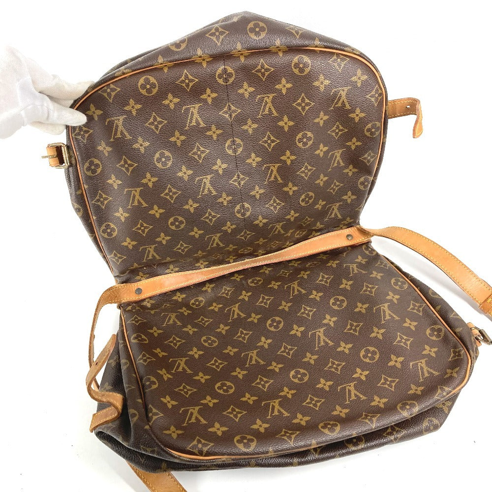 LOUIS VUITTON M42254 Monogram Saumur 35 Shoulder Bag, Crossbody Flap, Monogram Canvas, Unisex, Brown