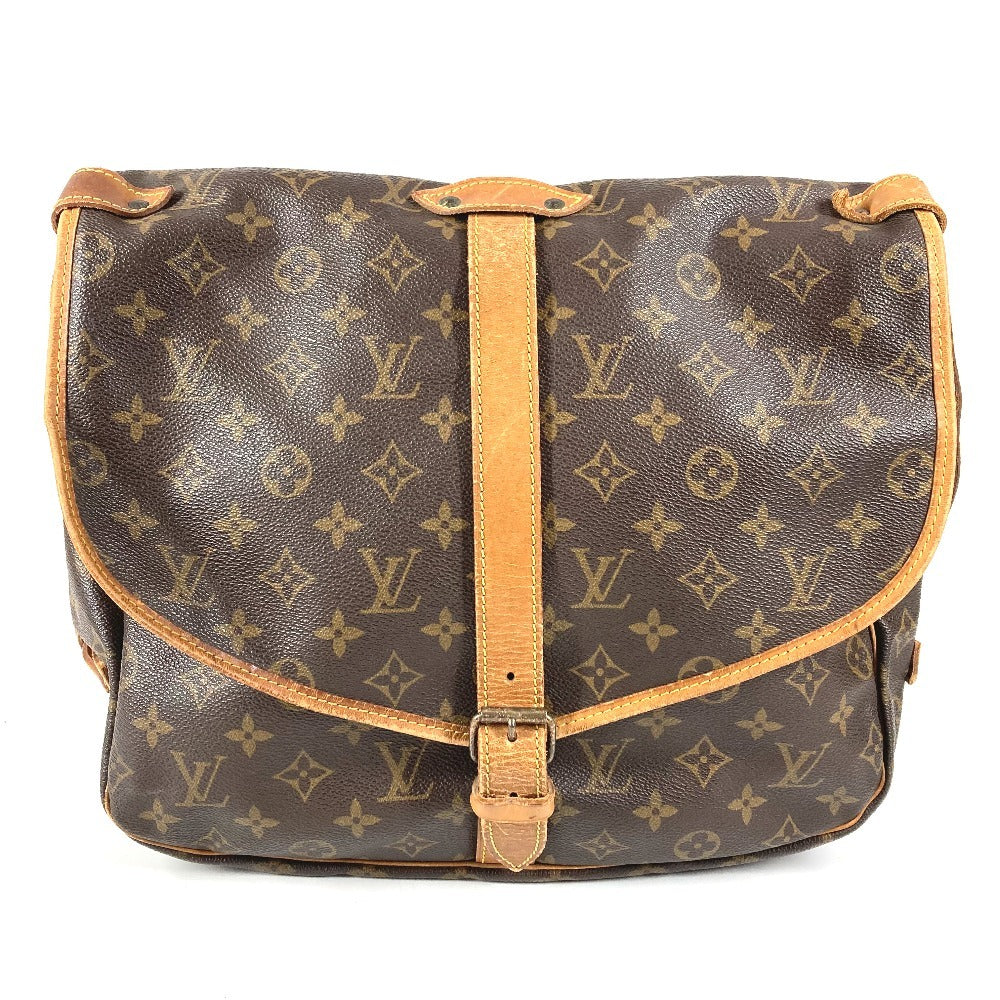 LOUIS VUITTON M42254 Monogram Saumur 35 Shoulder Bag, Crossbody Flap, Monogram Canvas, Unisex, Brown