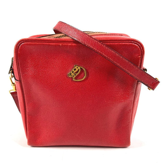 HERMES ヴィンテージ シュバル 馬 ジョッキー カバン ポシェット 斜め掛け ショルダーバッグ レザー ユニセックス レッド