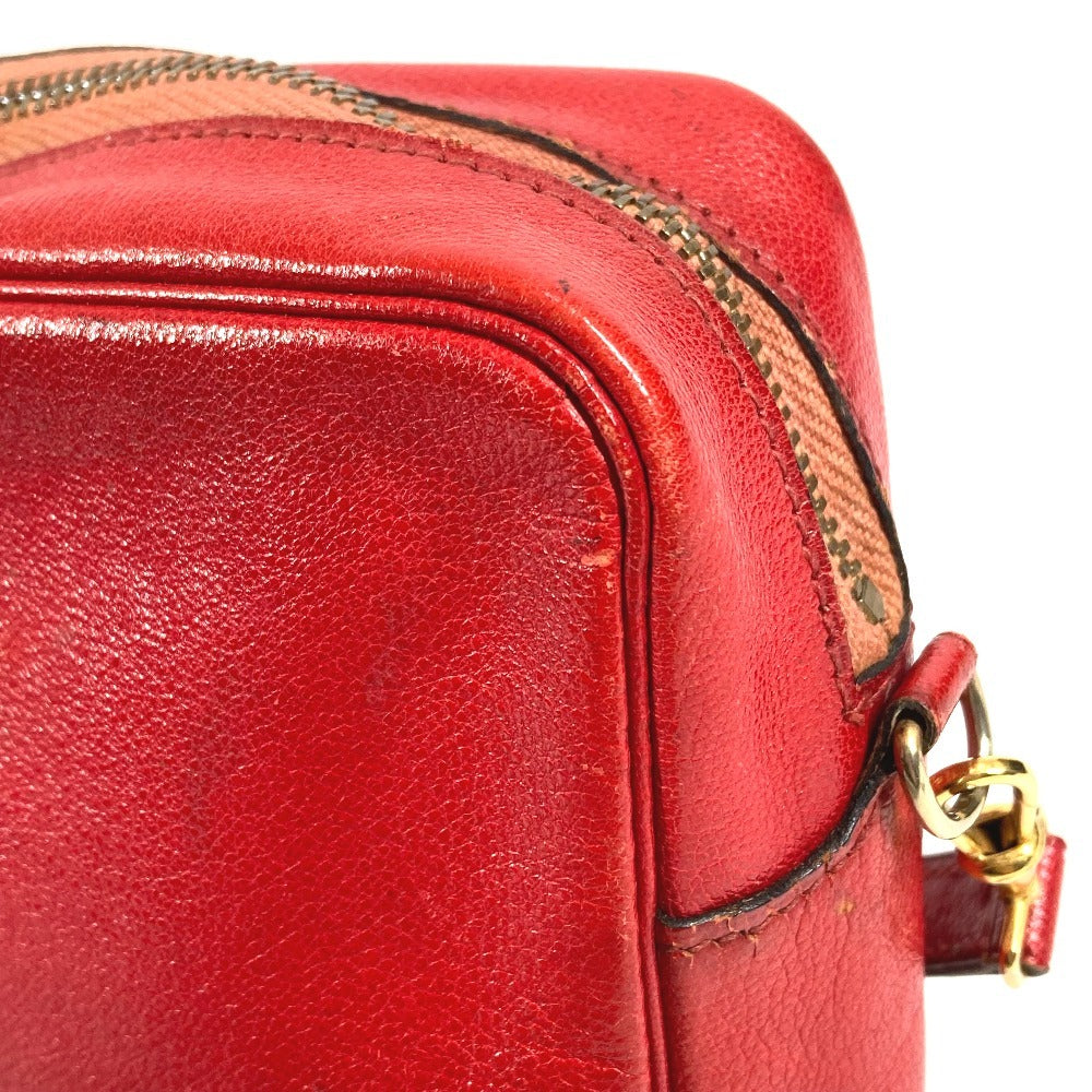 HERMES Vintage Cheval Horse Jockey Bag Pochette Crossbody Shoulder Bag Leather Unisex Red