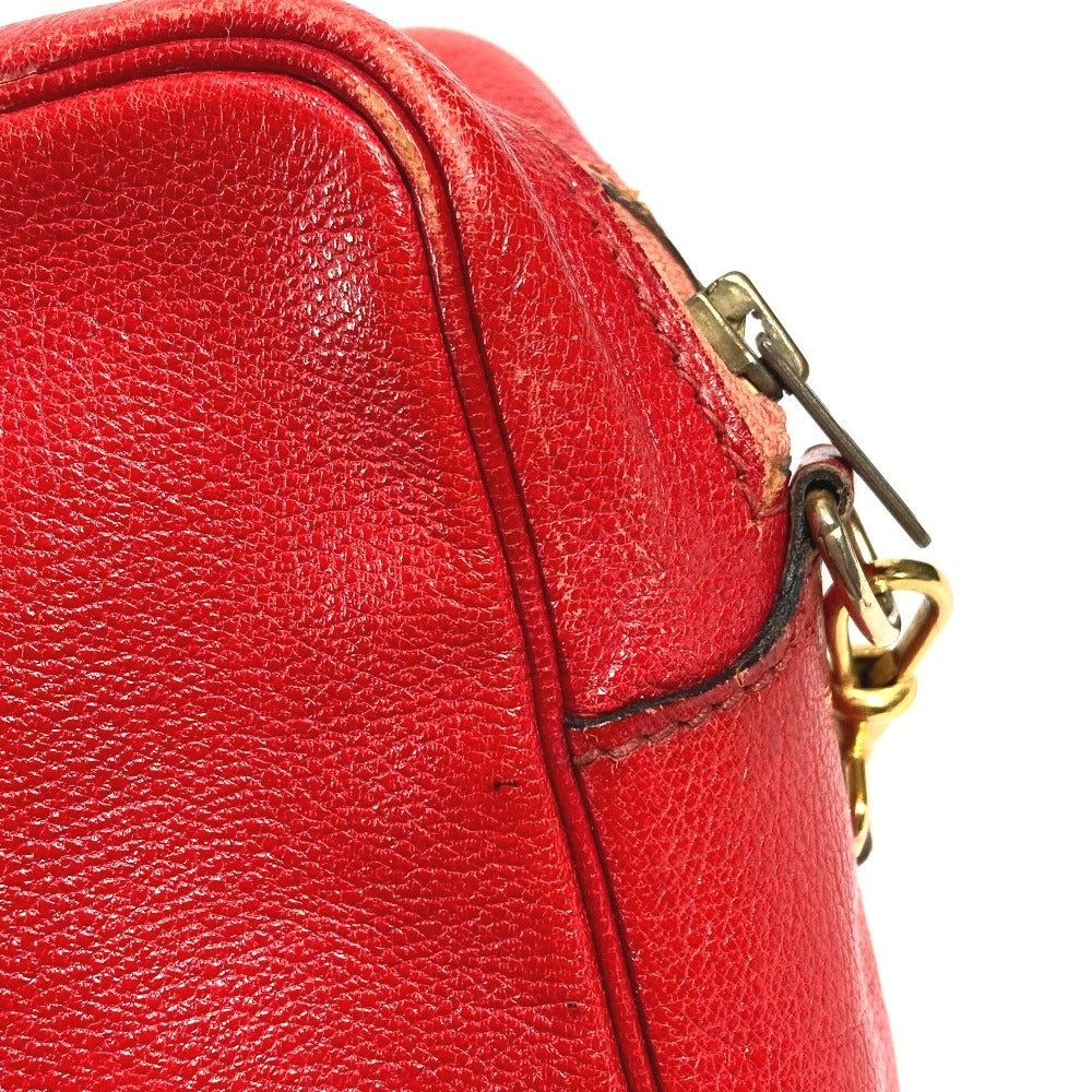 HERMES Vintage Cheval Horse Jockey Bag Pochette Crossbody Shoulder Bag Leather Unisex Red