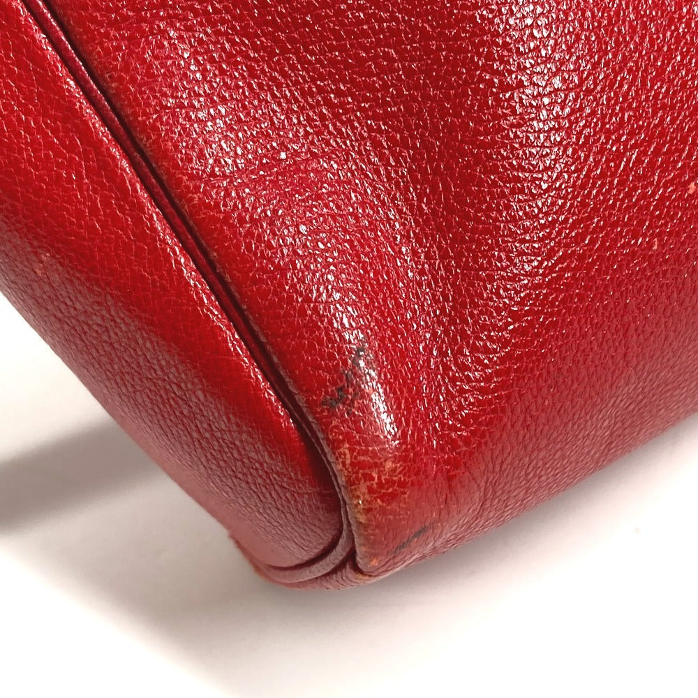HERMES Vintage Cheval Horse Jockey Bag Pochette Crossbody Shoulder Bag Leather Unisex Red