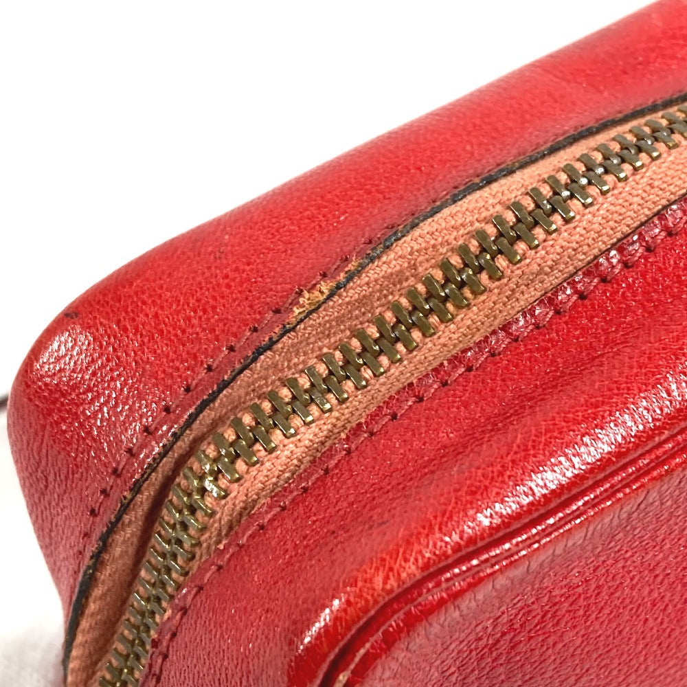 HERMES Vintage Cheval Horse Jockey Bag Pochette Crossbody Shoulder Bag Leather Unisex Red