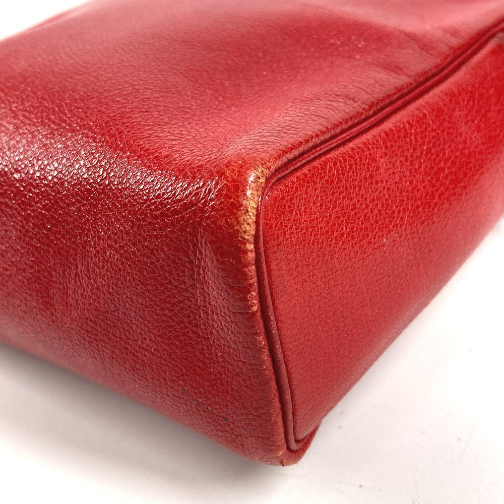 HERMES Vintage Cheval Horse Jockey Bag Pochette Crossbody Shoulder Bag Leather Unisex Red