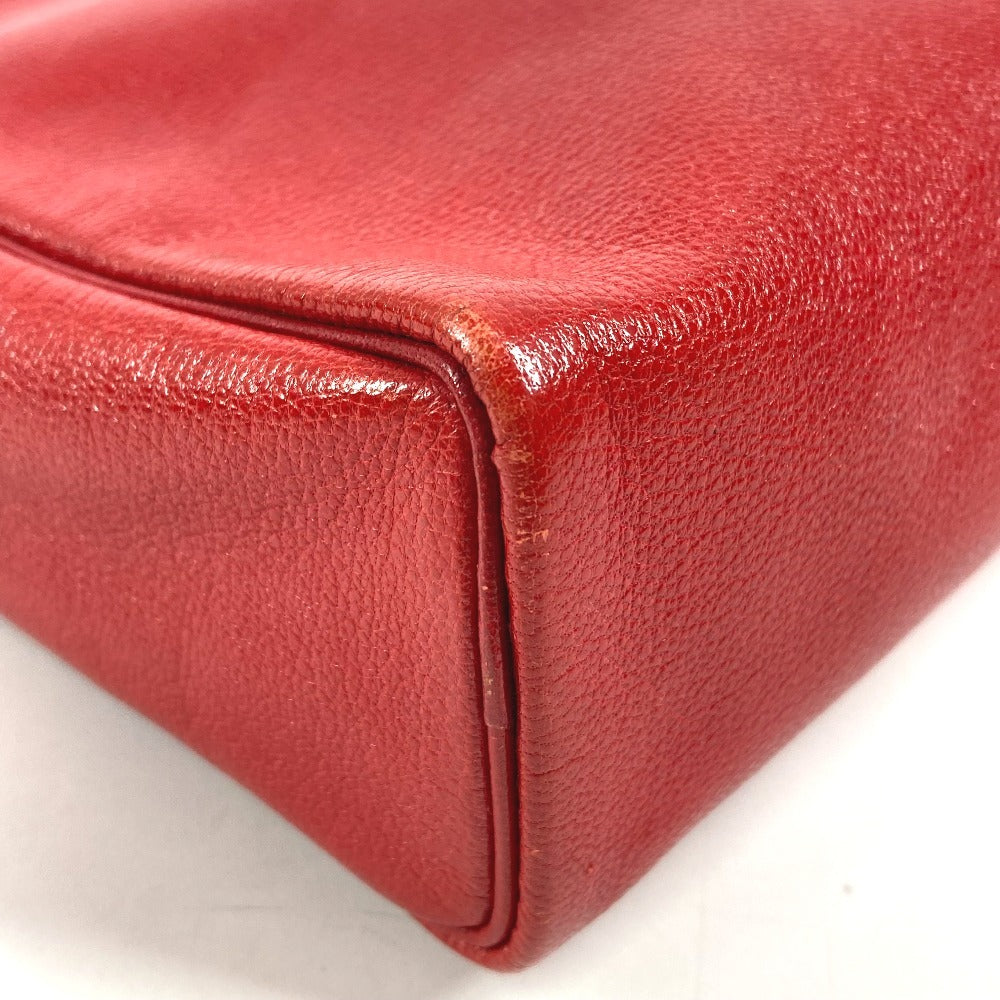 HERMES Vintage Cheval Horse Jockey Bag Pochette Crossbody Shoulder Bag Leather Unisex Red