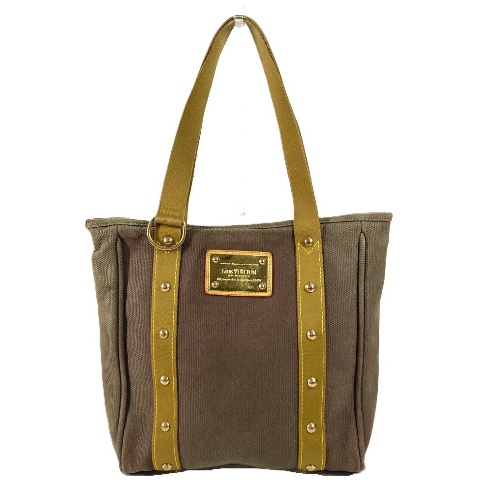 LOUIS VUITTON M40086 Antigua Cabas MM Cabas MM Bag Tote Bag Shoulder Bag Cotton Unisex Khaki