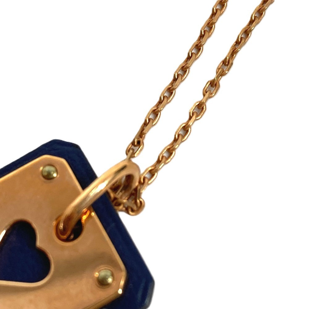 HERMES ハート チェーン アスドゥクール PM アスドゥクールPM ペンダント アクセサリー ネックレス レザー レディース ブラック