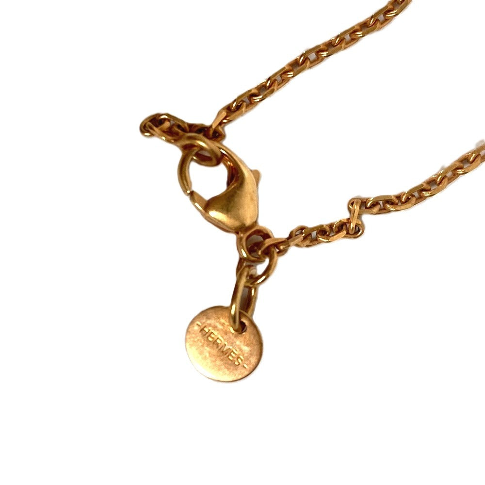 HERMES ハート チェーン アスドゥクール PM アスドゥクールPM ペンダント アクセサリー ネックレス レザー レディース ブラック