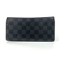 LOUIS VUITTON N62665 Damier Graphite Portefeuille Brazza Wallet Long Wallet Damier Graphite Canvas Unisex Black