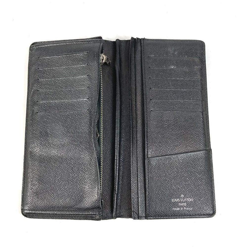 LOUIS VUITTON N62665 Damier Graphite Portefeuille Brazza Wallet Long Wallet Damier Graphite Canvas Unisex Black