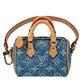 LOUIS VUITTON M01701 Monogram Denim Bijou Sac Micro Speedy Bag Charm Key Holder Monogram Denim Unisex Blue