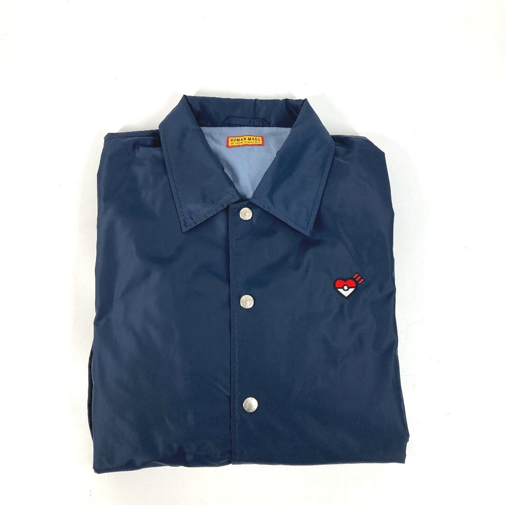 HUMAN MADE XX30JK005 25AW POKEMON ポケモン ピカチュウ COACH コーチジャケット アパレル 長袖 アウター ジャンバー ジップアップ ジャケット ポリエステル メンズ ネイビー