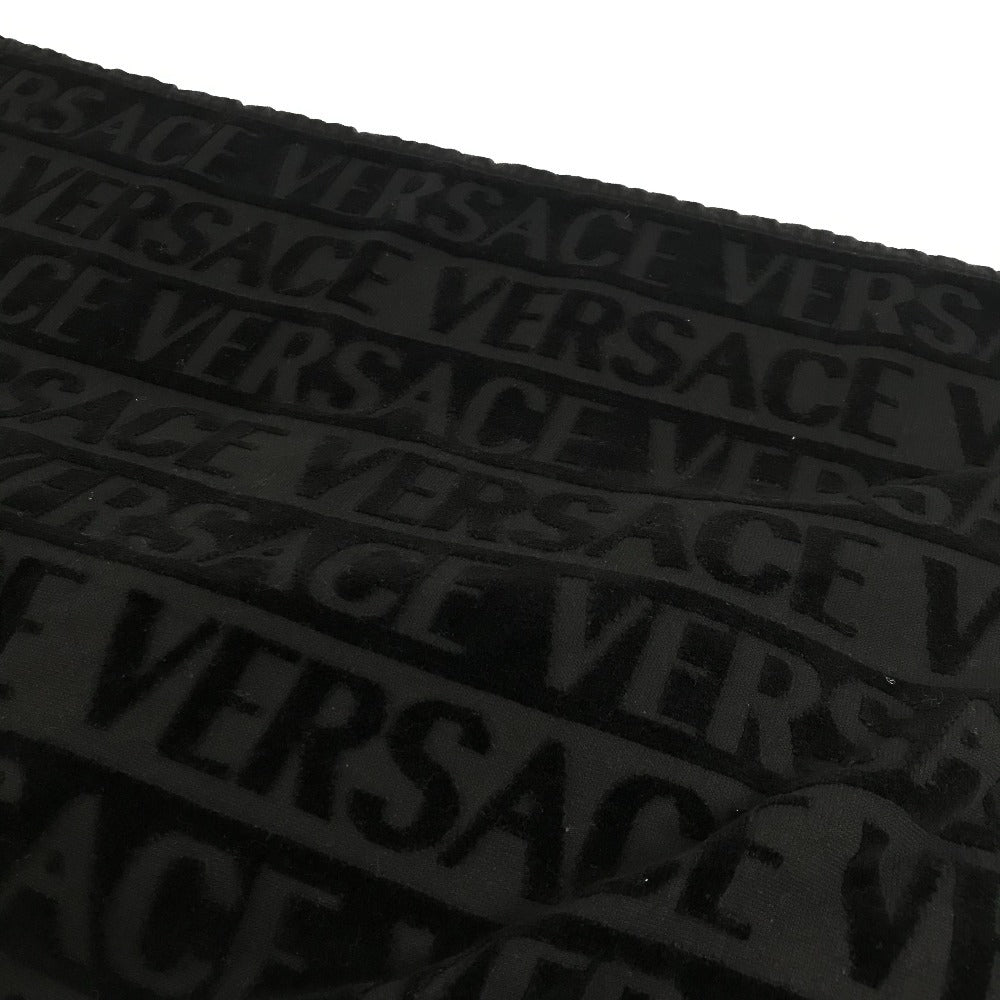 VERSACE Home Throw Blanket I LOVE BAROQUE 2-Piece Set Beach Towel Face Towel Pair Towel Cotton Unisex Black