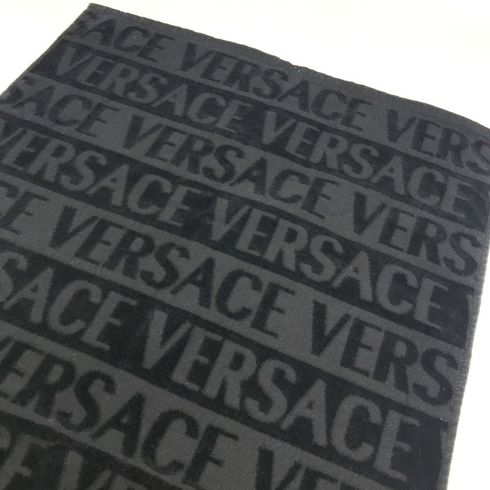VERSACE Home Throw Blanket I LOVE BAROQUE 2-Piece Set Beach Towel Face Towel Pair Towel Cotton Unisex Black