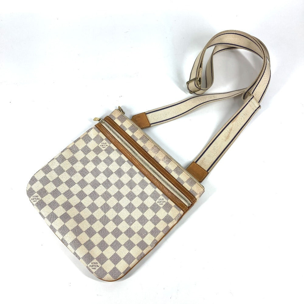 LOUIS VUITTON N51112 Damier Azur Pochette Bosphore Crossbody Bag Pochette Bosphore Crossbody Bag Shoulder Bag Damier Azur Canvas Unisex White
