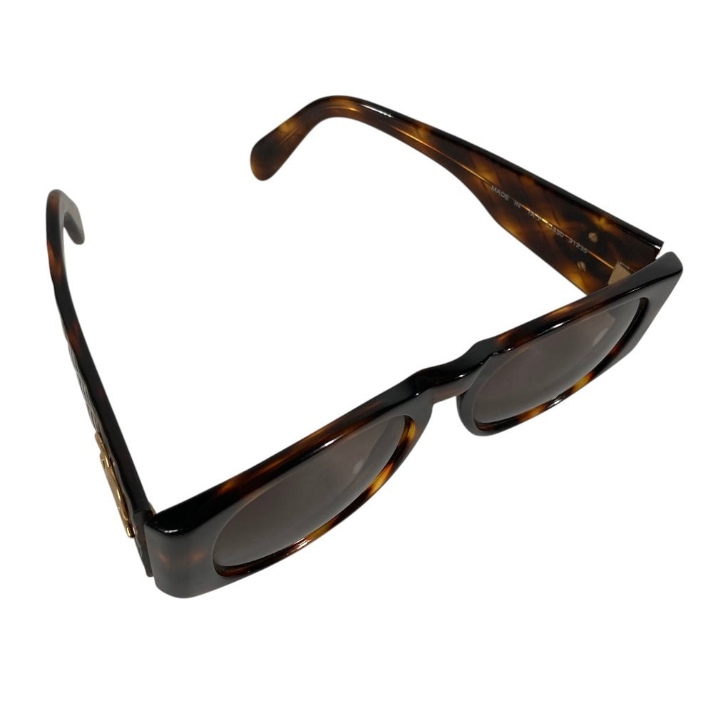 CHANEL 01450 Vintage CC Coco Mark Logo Eyeglasses Eyewear Glasses Sunglasses Plastic Women's Brown