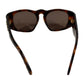CHANEL 01450 Vintage CC Coco Mark Logo Eyeglasses Eyewear Glasses Sunglasses Plastic Women's Brown