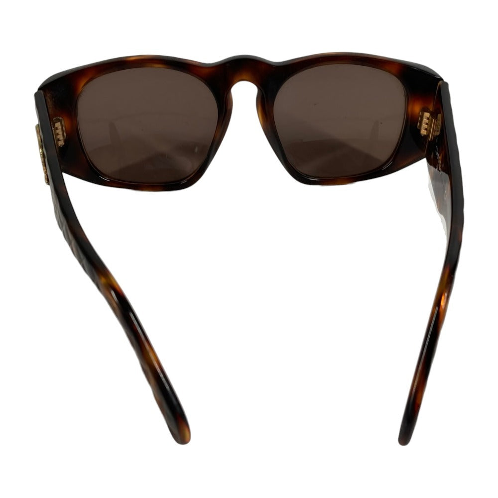 CHANEL 01450 Vintage CC Coco Mark Logo Eyeglasses Eyewear Glasses Sunglasses Plastic Women's Brown