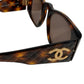 CHANEL 01450 Vintage CC Coco Mark Logo Eyeglasses Eyewear Glasses Sunglasses Plastic Women's Brown