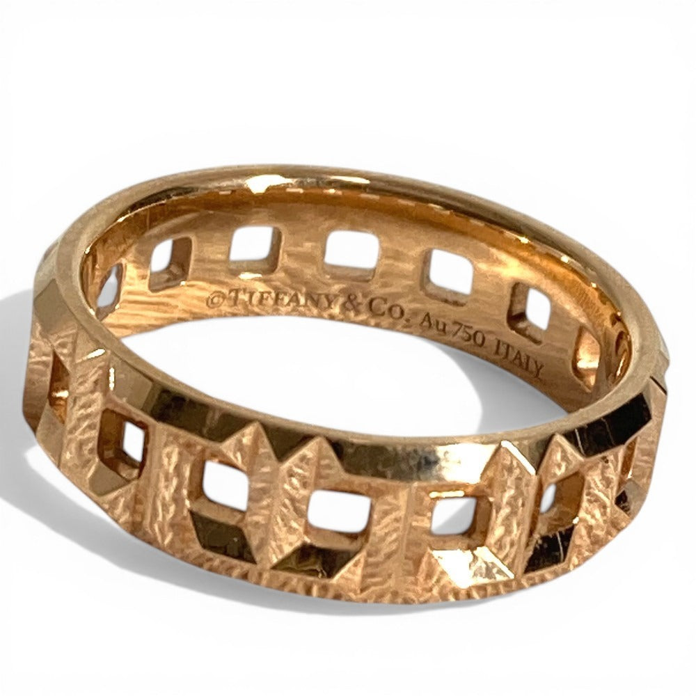 TIFFANY&Co. K18 Gold 18K T True Accessories Jewelry Ring Au750 Women's Gold