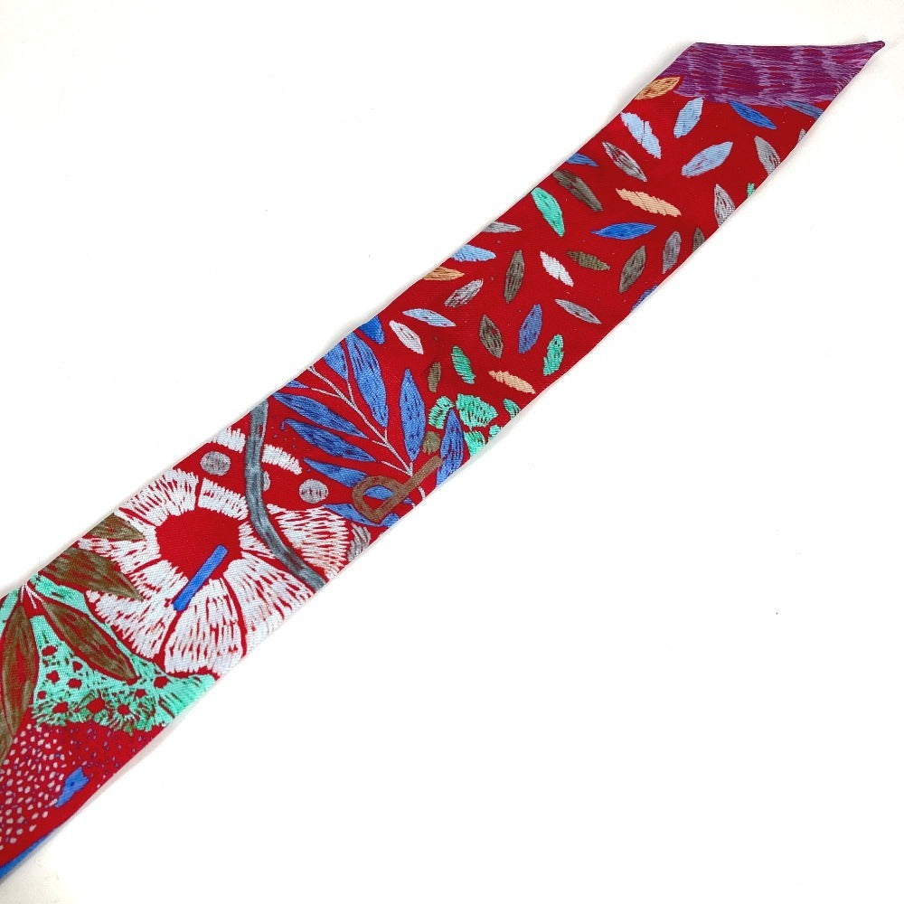 HERMES Twilly Bandeau Scarf Accessory Scarf Silk Women's Red