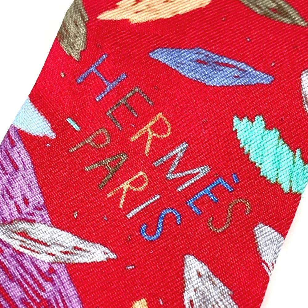 HERMES Twilly Bandeau Scarf Accessory Scarf Silk Women's Red