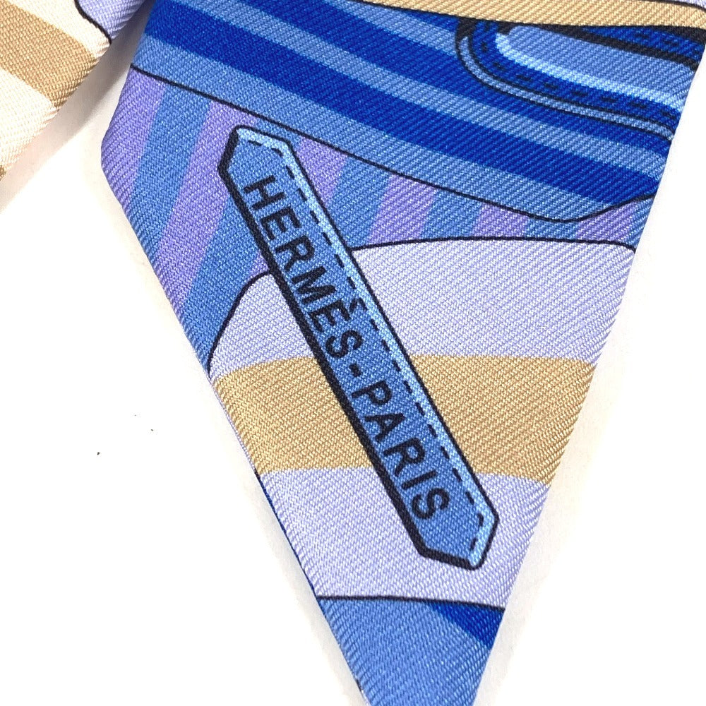 HERMES Twilly Bandeau Scarf Accessory Scarf Silk Women's Blue